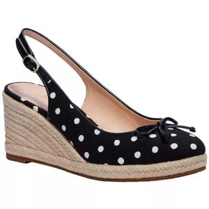 Kate Spade Panama nights polkadot wedges